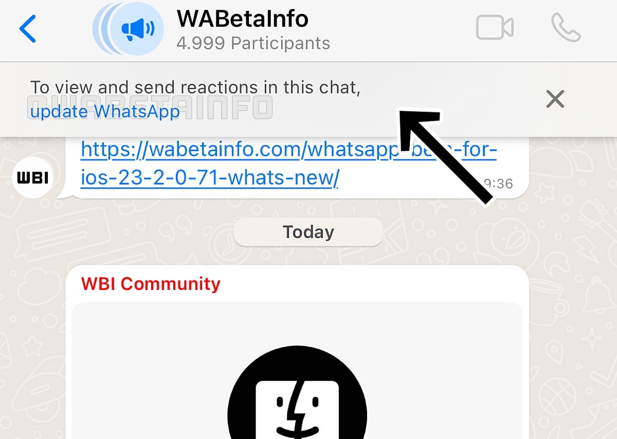 ردود فعل مجموعة مجتمع whatsapp wabetainfo whatsapp