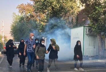من الاحتجاجات في طهران في أكتوبر الماضي